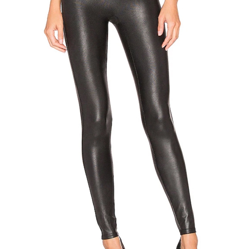 SPANX Faux Leather Leggings in Black